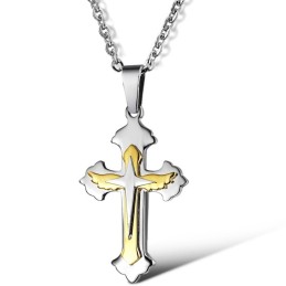 Colar De Titânio Com Cruz De Grande Variedade