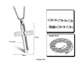 Colar De Titânio Com Cruz Masculina De Qualidade E Quantidade Garantida