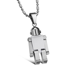 Colar Masculino De Titânio Branco Fácil De Usar