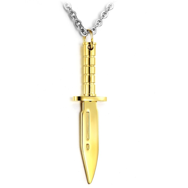 Colar Completo Em Especificações De Titânio Dourado