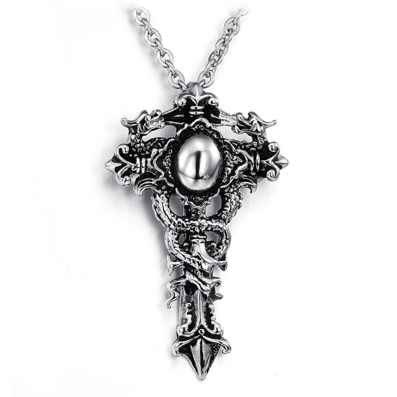 Colar De Titânio Com Cruz De Grande Variedade Colar De Titânio Com Cruz De Grande Variedade