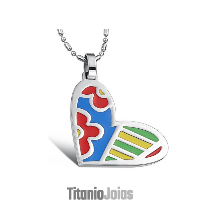 Colar De Titânio Feminino De Qualidade Confiável E Com Formato De Coração Colar De Titânio Feminino De Qualidade Confiável E Com Formato De Coração