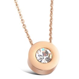 Colar De Titânio Feminino De Qualidade Estável Com Strass