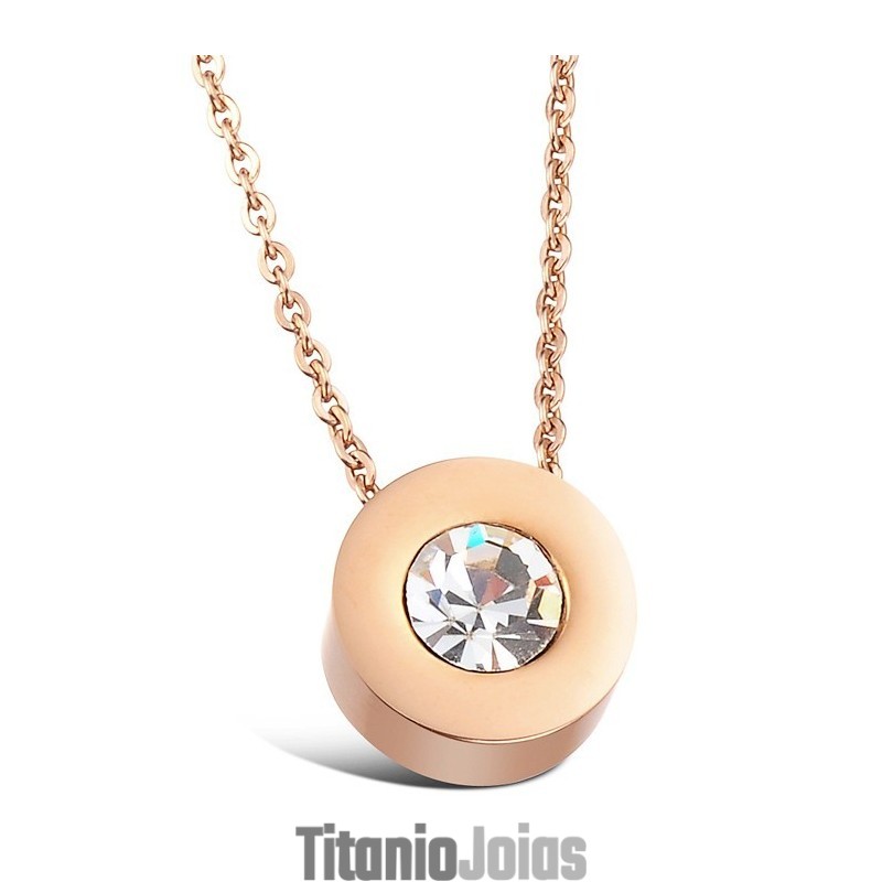 Colar De Titânio Feminino De Qualidade Estável Com Strass Colar De Titânio Feminino De Qualidade Estável Com Strass