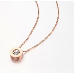 Colar De Titânio Feminino De Qualidade Estável Com Strass