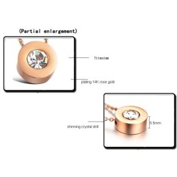 Colar De Titânio Feminino De Qualidade Estável Com Strass