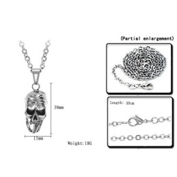 Colar De Titânio Masculino Demoníaco Rei Da Quantidade