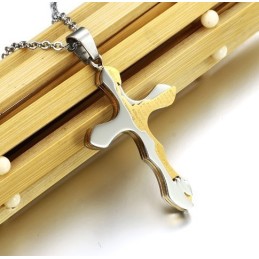 Colar De Titânio Com Cruz De Alta Qualidade