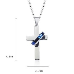 Pingente E Colar De Titânio Com Cruz Estilo Fashion