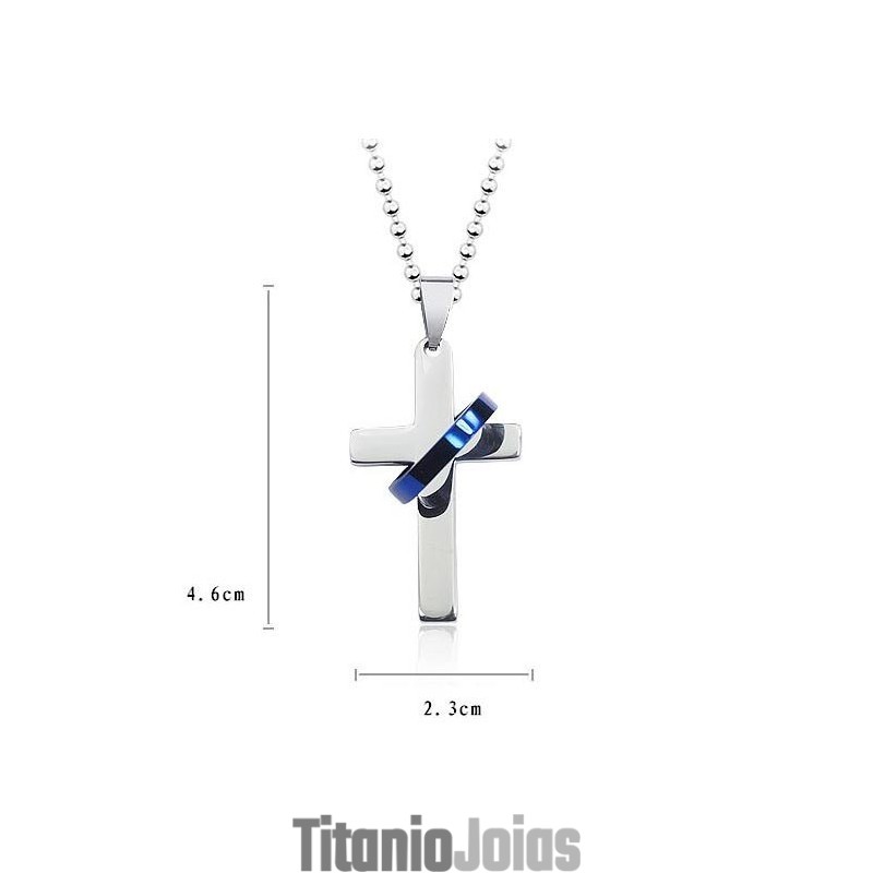 Pingente E Colar De Titânio Com Cruz Estilo Fashion Pingente E Colar De Titânio Com Cruz Estilo Fashion