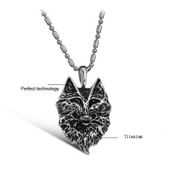 Colar Masculino The Wolf Totem Titanium Completo Em Especificações