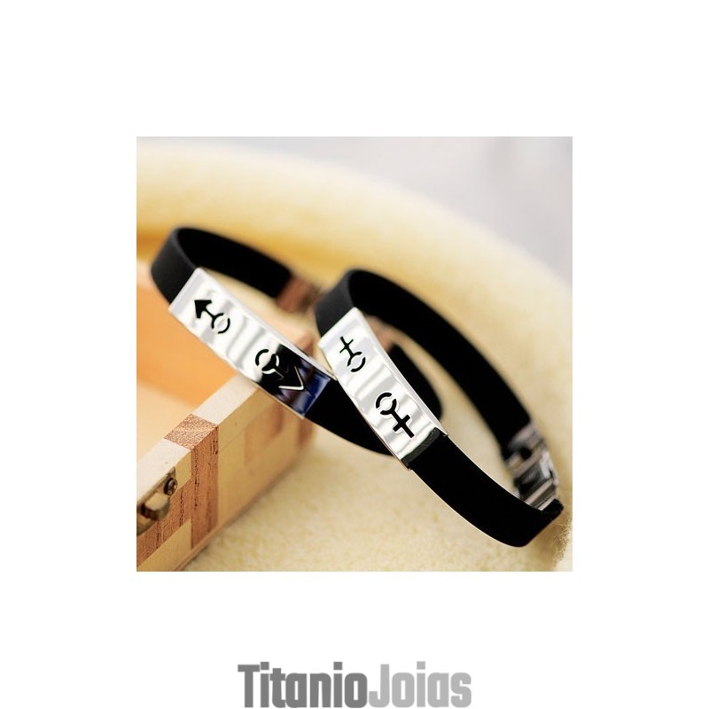 Pulseiras De Titânio Com Símbolo Para Homens E Mulheres Pulseiras De Titânio Com Símbolo Para Homens E Mulheres