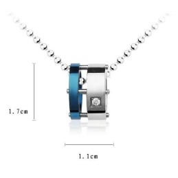 Colar Com Pingente De Titânio Puro Man Blue Roller (Novo)