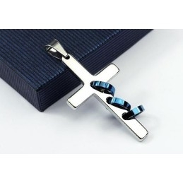Anéis Da Moda Legais, Pingente De Cruz De Titânio Masculino E Colar