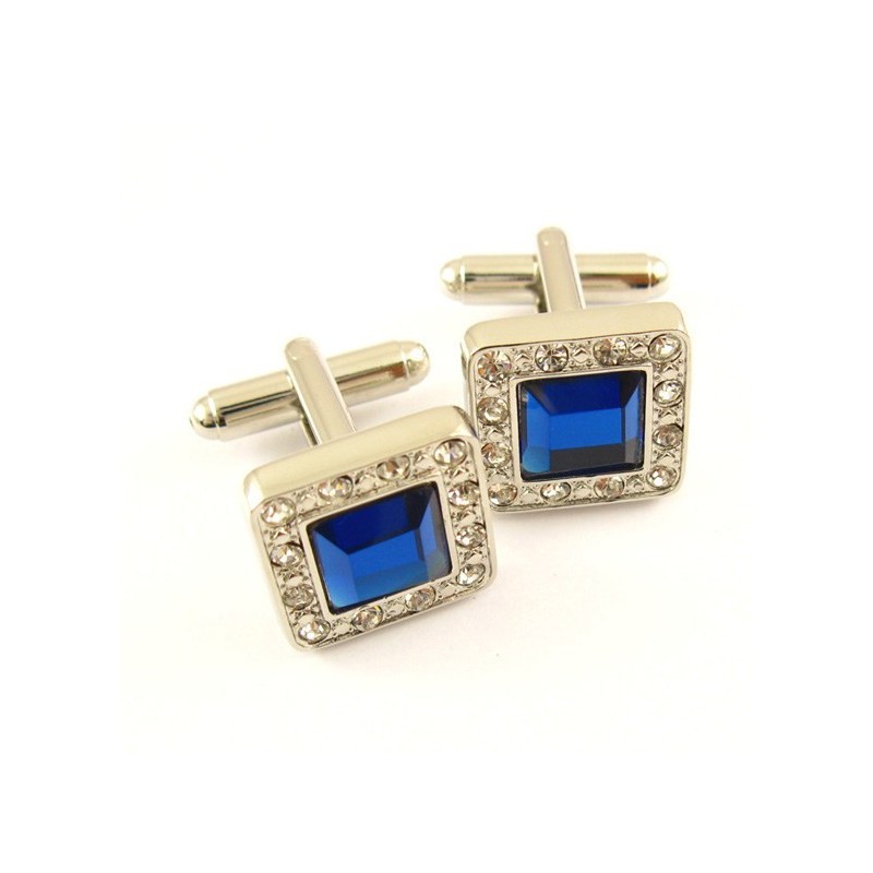 Abotoaduras Quadradas De Titânio Com Diamantes