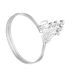 Pulseira Feminina De Titânio Com Pingente Coração De Qualidade E Quantidade Garantidas