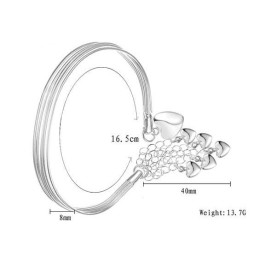 Pulseira Feminina De Titânio Com Pingente Coração De Qualidade E Quantidade Garantidas