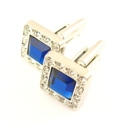Abotoaduras Quadradas De Titânio Com Diamantes