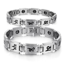 Pulseira De Titânio Durável Para Amantes