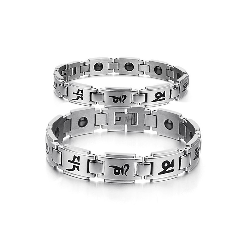 Pulseira De Titânio Durável Para Amantes Pulseira De Titânio Durável Para Amantes