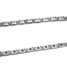 Pulseira De Titânio De Qualidade Estável E Saudável Para Amantes Com Strass