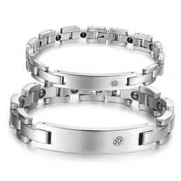 Pulseira De Titânio Com Grande Variedade De Saúde Para Amantes