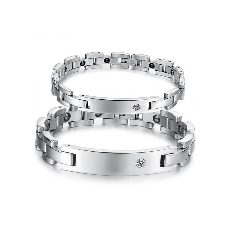 Pulseira De Titânio Com Grande Variedade De Saúde Para Amantes