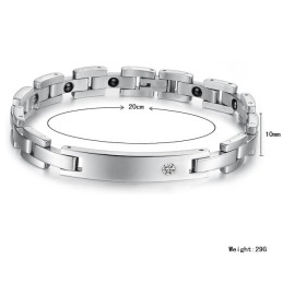 Pulseira De Titânio Com Grande Variedade De Saúde Para Amantes