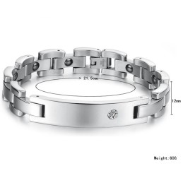 Pulseira De Titânio Com Grande Variedade De Saúde Para Amantes