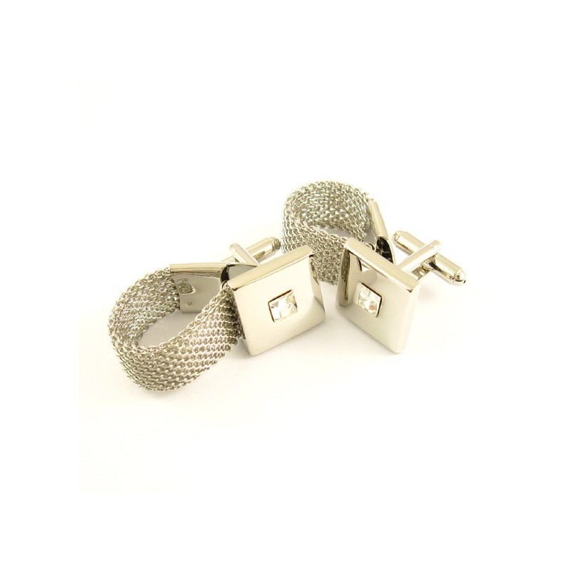 Abotoaduras De Titânio Com Design Especial E Diamante Abotoaduras De Titânio Com Design Especial E Diamante