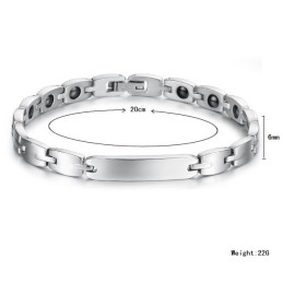 Pulseira De Titânio Com Grande Variedade De Saúde Para Amantes