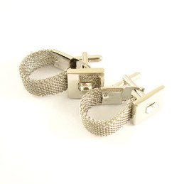 Abotoaduras De Titânio Com Design Especial E Diamante