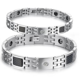 Pulseira De Titânio De Qualidade Estável E Saudável Para Amantes