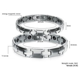 Pulseira De Titânio Fácil De Usar Para A Saúde Dos Amantes