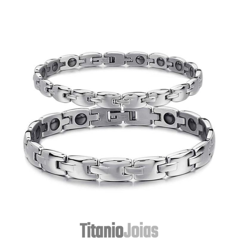 Pulseira De Titânio Com Magnetita De Alta Qualidade Para Amantes Pulseira De Titânio Com Magnetita De Alta Qualidade Para Amantes