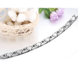 Pulseira De Titânio De Qualidade Superior Para Amantes Com Strass