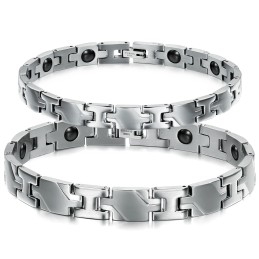 Pulseira De Titânio Com Magnetita De Excelente Qualidade Para Amantes