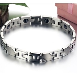 Pulseira De Titânio Com Magnetita De Excelente Qualidade Para Amantes