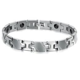 Pulseira De Titânio Com Magnetita De Excelente Qualidade Para Amantes