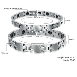 Pulseira De Titânio Com Magnetita De Excelente Qualidade Para Amantes