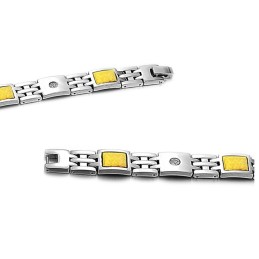 Pulseira De Titânio De Alta Qualidade Com Strass Para Amantes