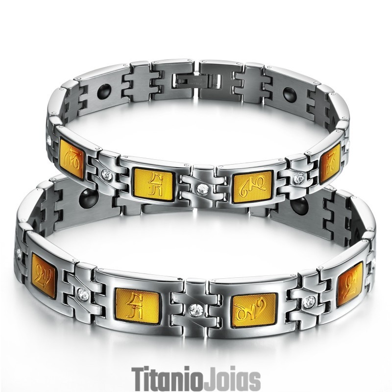 Pulseira De Titânio Com Magnetita De Qualidade Confiável Para Amantes Pulseira De Titânio Com Magnetita De Qualidade Confiável Para Amantes