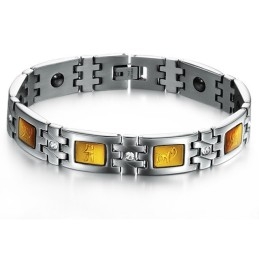 Pulseira De Titânio Com Magnetita De Qualidade Confiável Para Amantes