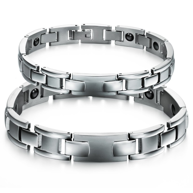Pulseira De Titânio Com Magnetita De Excelente Qualidade Para Amantes Pulseira De Titânio Com Magnetita De Excelente Qualidade Para Amantes
