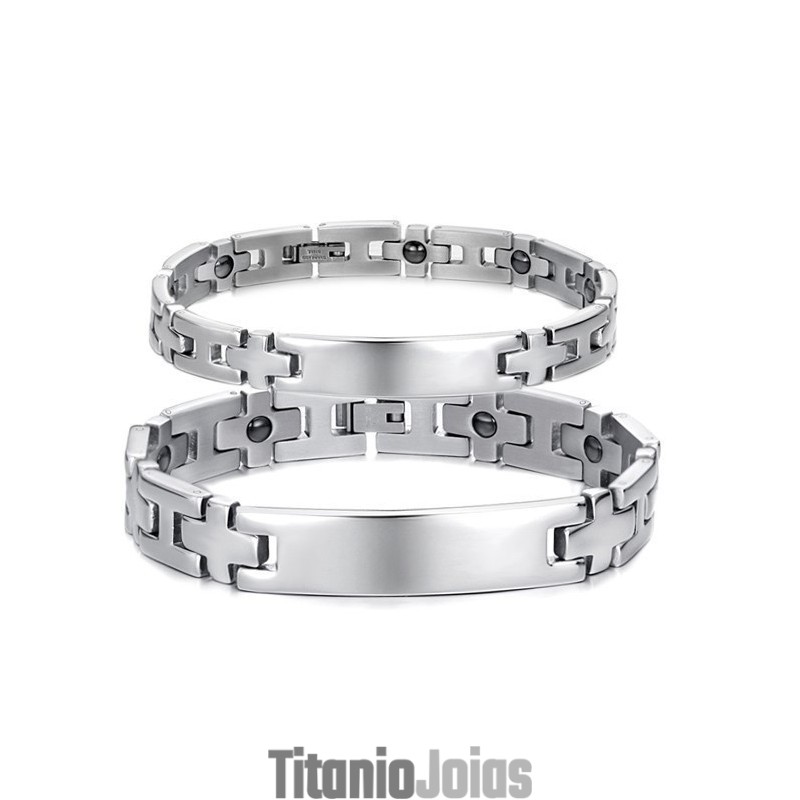 Pulseira De Titânio Antifadiga The King Of Quantity Para Amantes Pulseira De Titânio Antifadiga The King Of Quantity Para Amantes