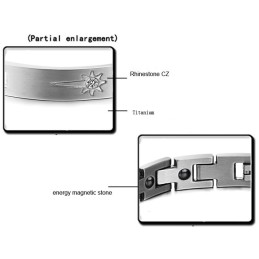 Para Desfrutar De Alta Reputação Em Casa E No Exterior Pulseira De Titânio Para Amantes Com Diamante