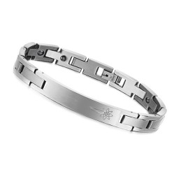 Para Desfrutar De Alta Reputação Em Casa E No Exterior Pulseira De Titânio Para Amantes Com Diamante