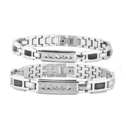Pulseira De Titânio De Qualidade Estável Com Magnetita Para Amantes