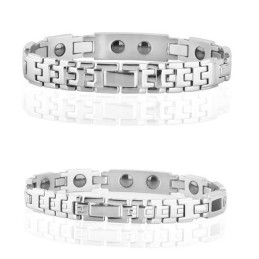 Pulseira De Titânio De Qualidade Estável Com Magnetita Para Amantes