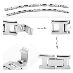 Pulseira De Titânio De Qualidade Estável Com Magnetita Para Amantes